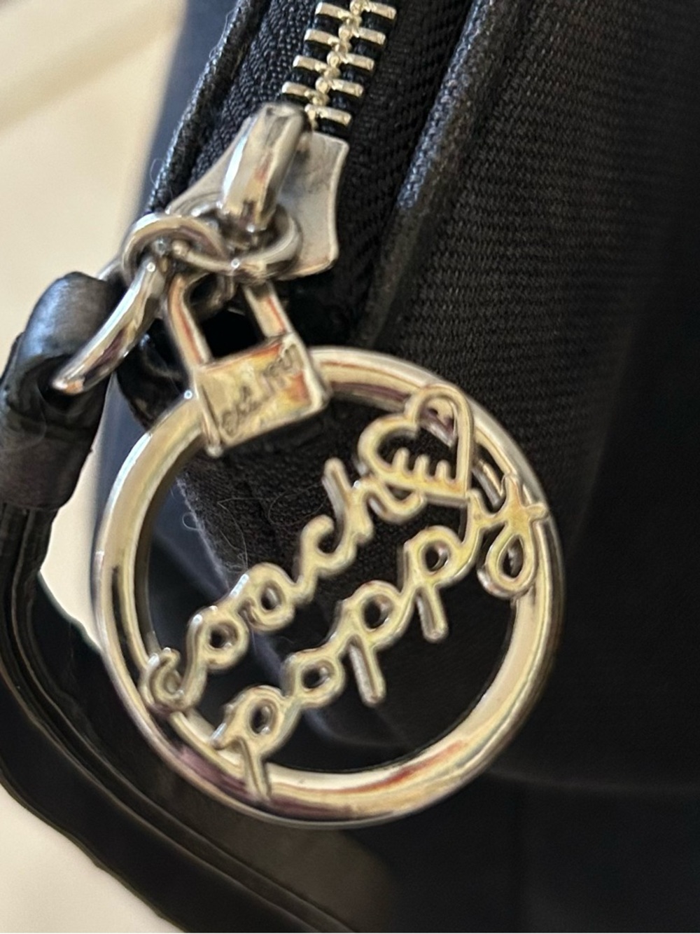 Coach Poppy Black Denim Rhinestone Tote 16319 - Picture 3 of 16